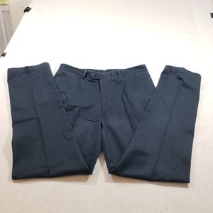 Cremieux classics pants mens navy blue business 100% cotton slacks